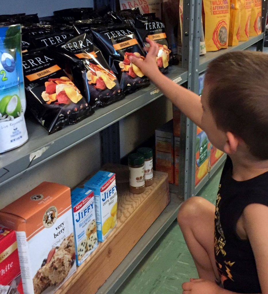 Boy in pantry