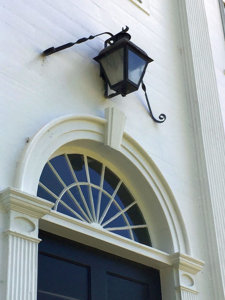 Lantern over door